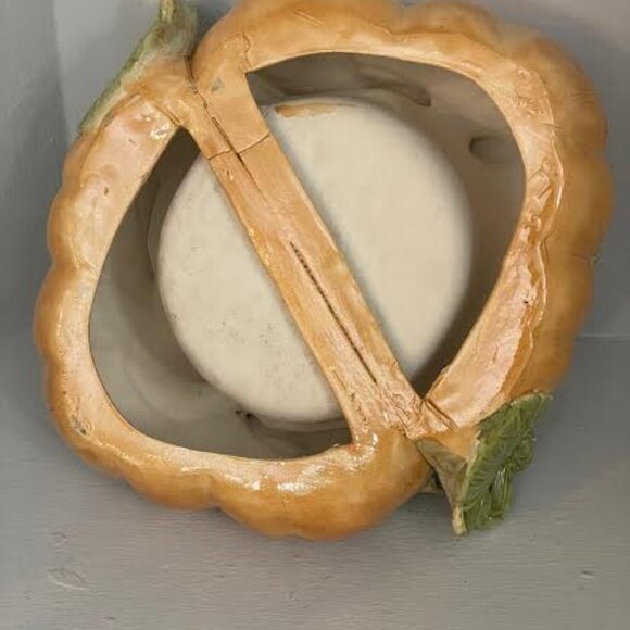 Pumpkin Ceramic Glaze Pumpkin With Leaf Bowl Fall/Autumn Decor - Picture 7 of 8